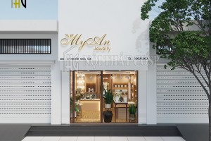  Chia sẻ vài mẫu thiết kế mặt tiền shop vàng bạc trang sức thu hút